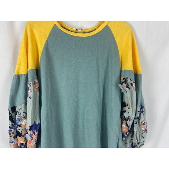 Umgee Mixed Medium Long Sleeve Boho Floral Top Women's Small - Picture 4 of 11